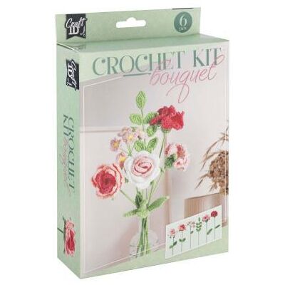 Haakset Bloemen Boeket Roze 23x45cm Haakset Bloemen Boeket Roze 23x45cm