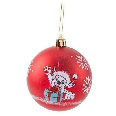 Nickelodeon Kerstbal PAW Patrol rood - 6 stuks Nickelodeon Kerstbal PAW Patrol rood - 6 stuks