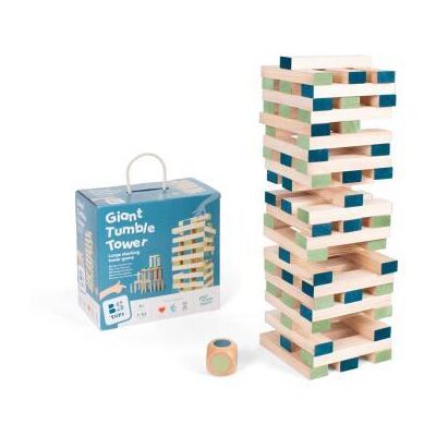 BS Toys Large Tower Grote toren met dobbelsteen BS Toys Large Tower Grote toren met dobbelsteen