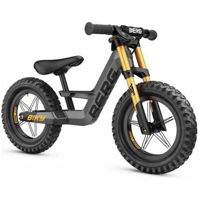 BERG Biky Cross loopfiets grijs met handrem BERG Biky Cross loopfiets grijs met handrem