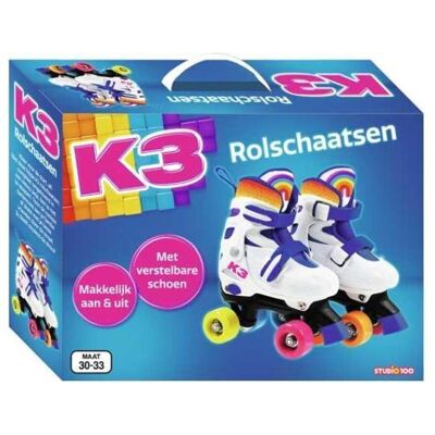 Studio 100 K3 Regenboog rolschaatsen maat 30-33 Studio 100 K3 Regenboog rolschaatsen maat 30-33