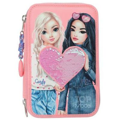 Top Model TOPModel 3-vaks etui met wrijfpailletten Top Model TOPModel 3-vaks etui met wrijfpailletten