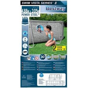 Bestway Swim Vista ovaal framezwembadset 488x305x107cm Bestway Swim Vista ovaal framezwembadset 488x305x107cm