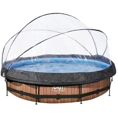 EXIT Zwembad Wood avec coupole Diameter 360 cm EXIT Zwembad Wood avec coupole Diameter 360 cm