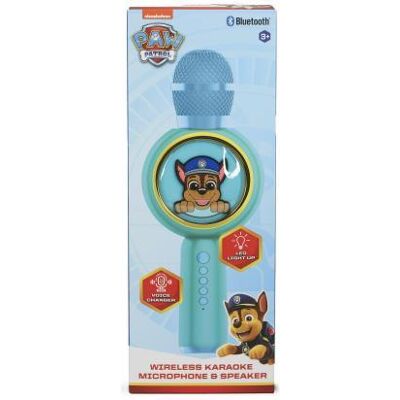 Paw Patrol Chase Bluetooth Popsing Led Light Karaoke Microfoon & Speaker Paw Patrol Chase Bluetooth Popsing Led Light Karaoke Microfoon & Speaker