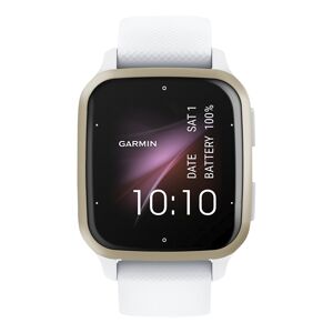 Garmin smartwatch Venu Sq 2 Cream Gold met wit siliconen bandje
