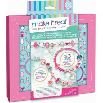 Make it Real Halo Charms Bracelets Think Pink Make it Real Halo Charms Bracelets Think Pink