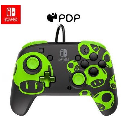 Nintendo Switch Switch PDP Rematch Glow 1-UP Controller met kabel Nintendo Switch Switch PDP Rematch Glow 1-UP Controller met kabel