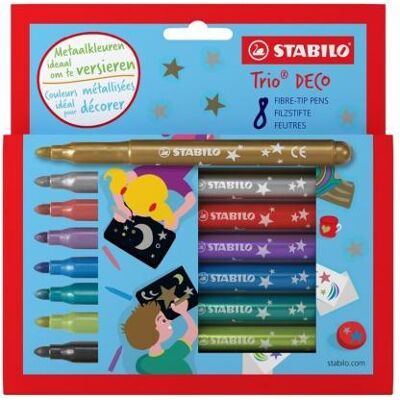 Stabilo Trio Deco etui 8st Stabilo Trio Deco etui 8st