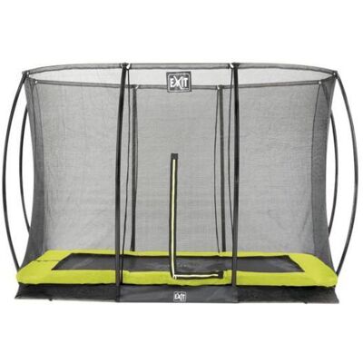 EXIT Inbouwtrampoline met veiligheidsnet Silhouette Silhouette Ground L 3,05 x B 2,14 m Lime EXIT Inbouwtrampoline met veiligheidsnet Silhouette Silhouette Ground L 3,05 x B 2,14 m Lime