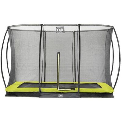 EXIT Inbouwtrampoline met veiligheidsnet Silhouette Silhouette Ground L 3,66 x B 2,44 m Lime EXIT Inbouwtrampoline met veiligheidsnet Silhouette Silhouette Ground L 3,66 x B 2,44 m Lime