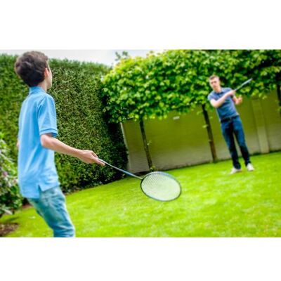Badmintonset 2 spelers tempered steel met hoes Badmintonset 2 spelers tempered steel met hoes