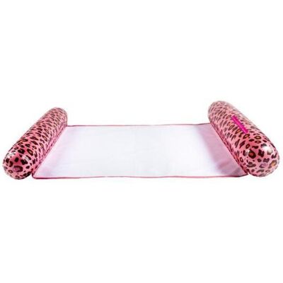 Swim Essentials Waterhangmat Luipaardprint Pink/Gold/transparant Swim Essentials Waterhangmat Luipaardprint Pink/Gold/transparant