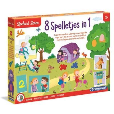 Clementoni Spelend Leren - 8 Spelletjes in 1 Clementoni Spelend Leren - 8 Spelletjes in 1