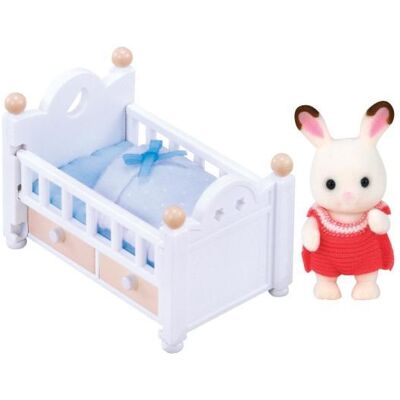 Sylvanian Families 5017 Set Baby Chocoladekonijn (babybedje) Sylvanian Families 5017 Set Baby Chocoladekonijn (babybedje)