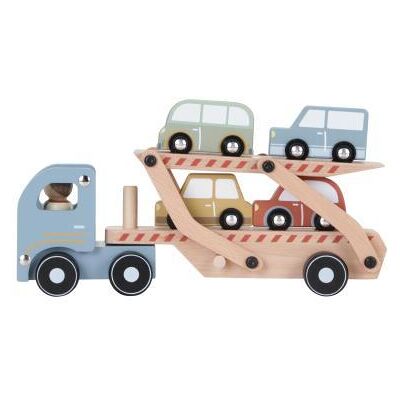 Little Dutch Houten truck FSC met 4 auto's en popje Little Dutch Houten truck FSC met 4 auto's en popje