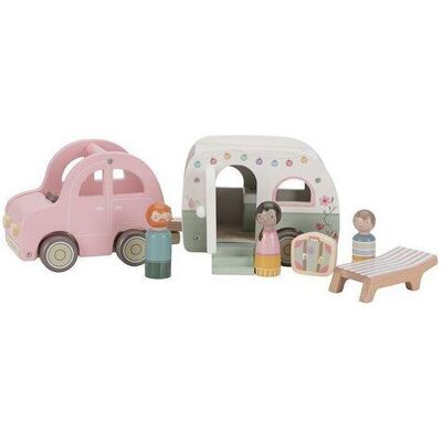 Little Dutch Speelgoed auto met caravan FSC Little Dutch Speelgoed auto met caravan FSC