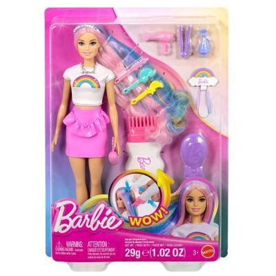 Barbie Pop Regenboogglans Haar met Glitter Barbie Pop Regenboogglans Haar met Glitter