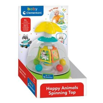 baby Clementoni Activiteitenspeeltje Happy Animals Spinning Top baby Clementoni Activiteitenspeeltje Happy Animals Spinning Top
