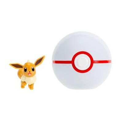 Pokemon Clip 'n Go Eevee met Premier Bal Pokemon Clip 'n Go Eevee met Premier Bal