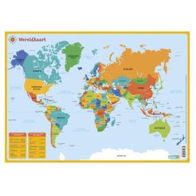 Educatieve onderleggers - De wereldkaart Educatieve onderleggers - De wereldkaart
