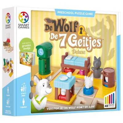 SmartGames - De Wolf en de 7 Geitjes Deluxe - sprookjesspel kleuters - 48 opdrachten SmartGames - De Wolf en de 7 Geitjes Deluxe - sprookjesspel kleuters - 48 opdrachten