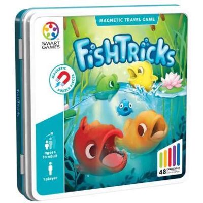 SmartGames - Fish Tricks - magnetisch reisspel - 48 opdrachten SmartGames - Fish Tricks - magnetisch reisspel - 48 opdrachten