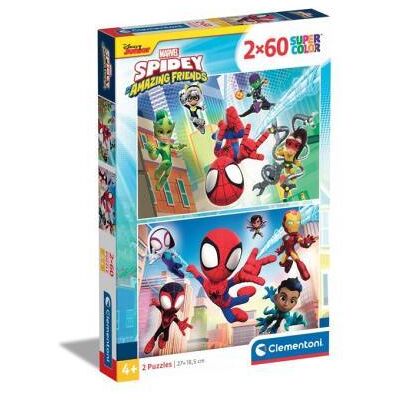 Disney Puzzel, 2X60 Spidey And His Amazing Disney Puzzel, 2X60 Spidey And His Amazing