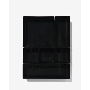 HEMA Lade Organizer 30x22.5x5.5 6-delig Zwart (zwart)
