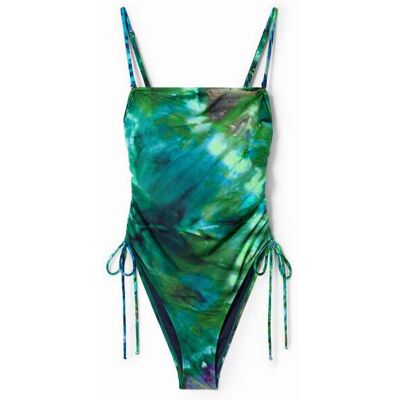 Desigual, Tie-dye bandeau-badpak, Groen, XS Desigual, Tie-dye bandeau-badpak, Groen, XS