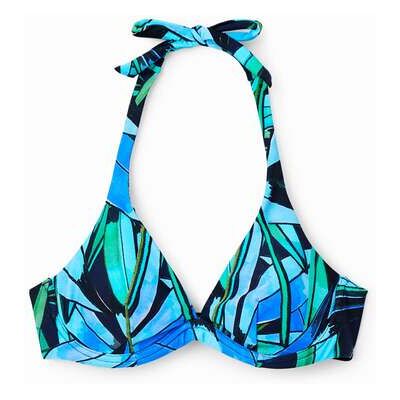 Desigual, Tropische bikinitop, Blauw, L Desigual, Tropische bikinitop, Blauw, L
