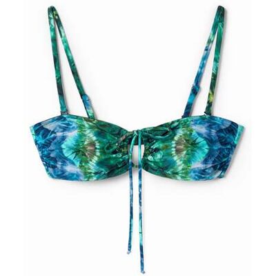 Desigual, Tie-dye bandeau-bikini, Groen, XS Desigual, Tie-dye bandeau-bikini, Groen, XS