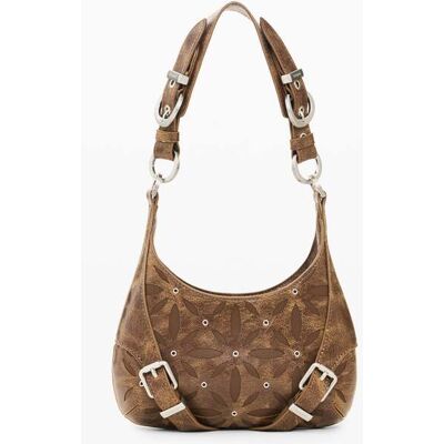 Desigual, Kleine tas in leerlook, Polyurethaan, Bruin, U Desigual, Kleine tas in leerlook, Polyurethaan, Bruin, U