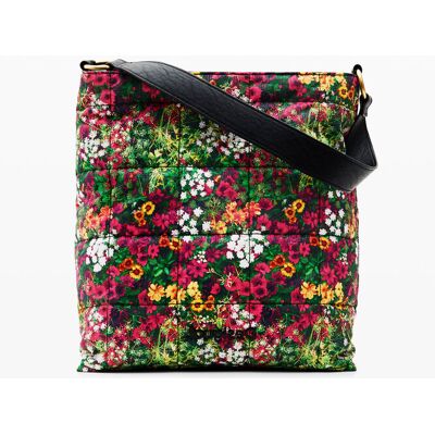 Desigual, Grote gebloemde plunjezak, Polyester, Groen, U Desigual, Grote gebloemde plunjezak, Polyester, Groen, U