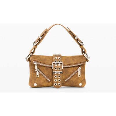 Desigual, Kleine tas met lederlook, Polyurethaan, Bruin, U Desigual, Kleine tas met lederlook, Polyurethaan, Bruin, U