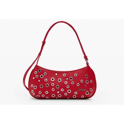 Desigual, Handtas met studs, Rood, U Desigual, Handtas met studs, Rood, U