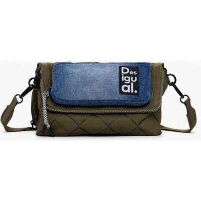 Desigual, Tweedelige schoudertas, Polyamide, Groen, U Desigual, Tweedelige schoudertas, Polyamide, Groen, U