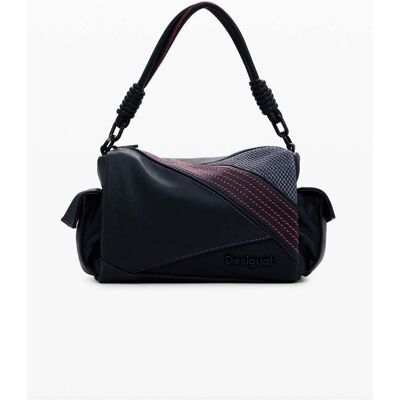 Desigual, Middelgrote tas met stiksels, Polyurethaan, U Desigual, Middelgrote tas met stiksels, Polyurethaan, U