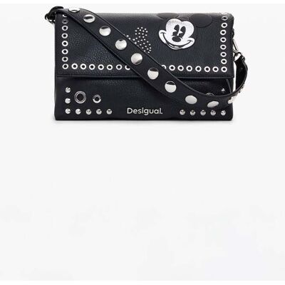 Desigual, Middelgrote Mickey Mouse™ tas met studs, Polyurethaan, Zwart, U Desigual, Middelgrote Mickey Mouse™ tas met studs, Polyurethaan, Zwart, U
