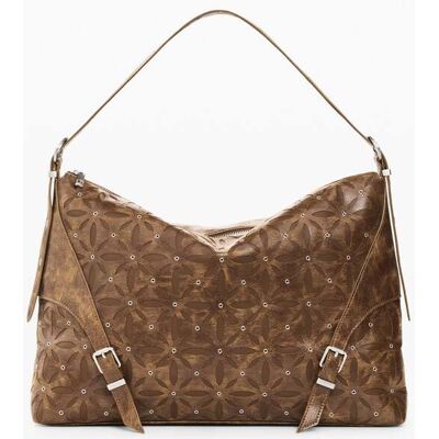 Desigual, Grote Schoudertas, Polyurethaan, Bruin, U Desigual, Grote Schoudertas, Polyurethaan, Bruin, U