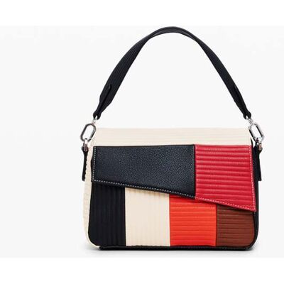 Desigual, Handtas met texturen, Polyurethaan, U Desigual, Handtas met texturen, Polyurethaan, U