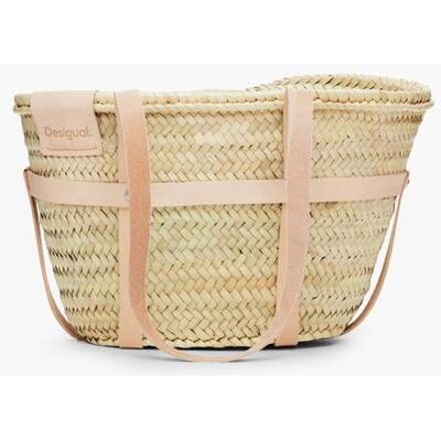Desigual, Rieten tas leer S, Stro, Wit, U Desigual, Rieten tas leer S, Stro, Wit, U