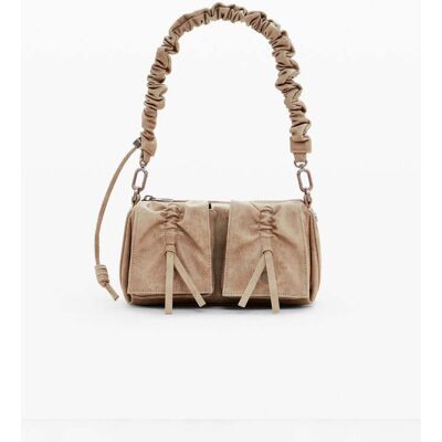 Desigual, Kleine tas met strikzakken, Polyurethaan, Wit, U Desigual, Kleine tas met strikzakken, Polyurethaan, Wit, U