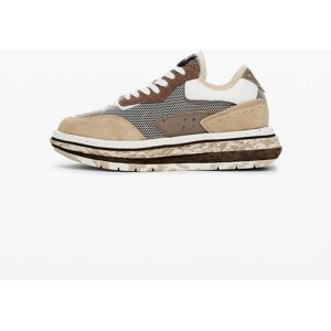 Desigual, Runner sneakers met patch, Dames, Bruin, 41 Desigual, Runner sneakers met patch, Dames, Bruin, 41