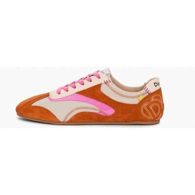 Desigual, Tweekleurige sneaker, Dames, Oranje, 37 Desigual, Tweekleurige sneaker, Dames, Oranje, 37