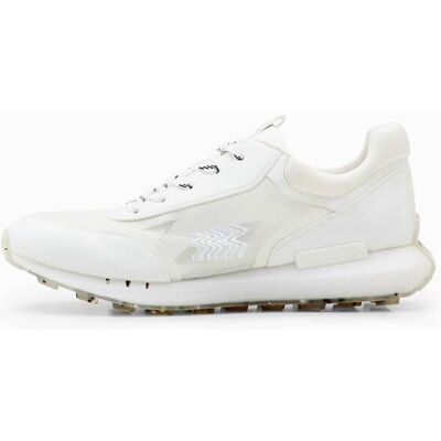 Desigual, Runner sneakers met transparante onderdelen, Wit, 40 Desigual, Runner sneakers met transparante onderdelen, Wit, 40