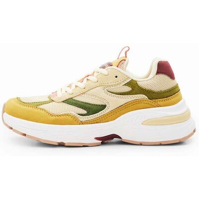 Desigual, Runner sneakers met patch, Wit, 36 Desigual, Runner sneakers met patch, Wit, 36