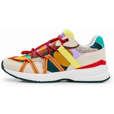 Desigual, Sneakers met patch en trekking-details, 38 Desigual, Sneakers met patch en trekking-details, 38