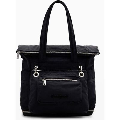 Desigual, Voyager rugzak met meerdere zakken, Polyamide, Zwart, U Desigual, Voyager rugzak met meerdere zakken, Polyamide, Zwart, U