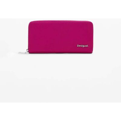 Desigual, Effen portemonnee L, Polyamide, Rood, U Desigual, Effen portemonnee L, Polyamide, Rood, U